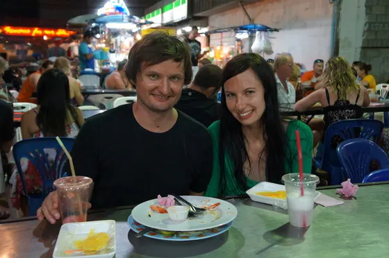 Food stalls at the Lamai night market