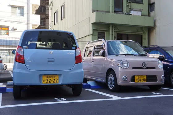 A small coin parking lot in a Japanese city