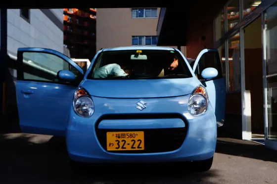 Our small rental car in Fukuoka