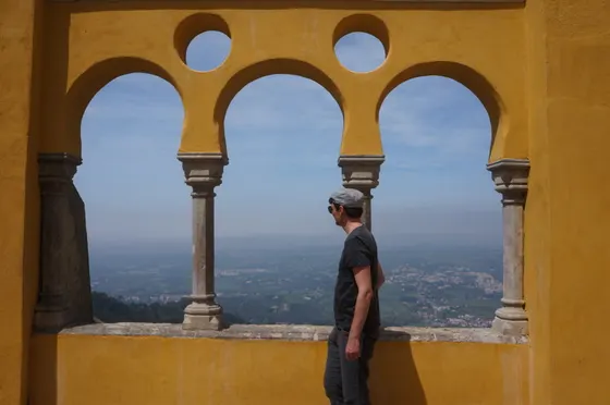 The colourful towers and terraces of Pena Palace