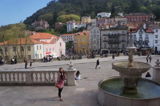 The National Palace of Sintra with its conical chimneys