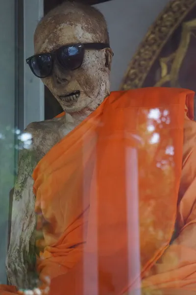 The mummified monk at Wat Khunaram, Koh Samui