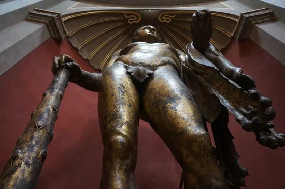 Roman statues in the Pio Clementino Museum