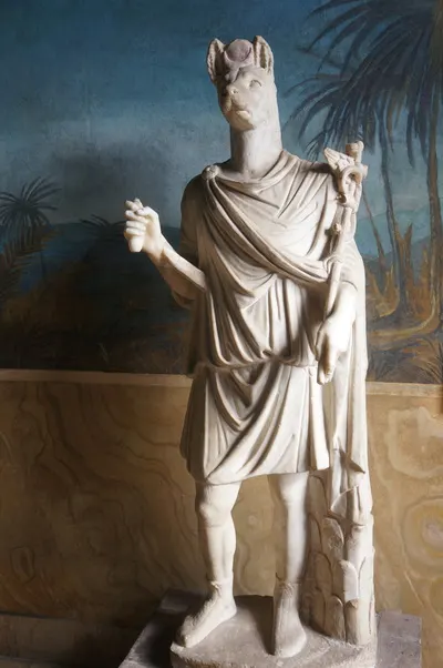 Statue of the Egyptian god Anubis in the Vatican Museums