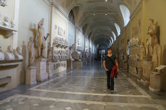 The quiet corridor of the Chiaramonti Museum